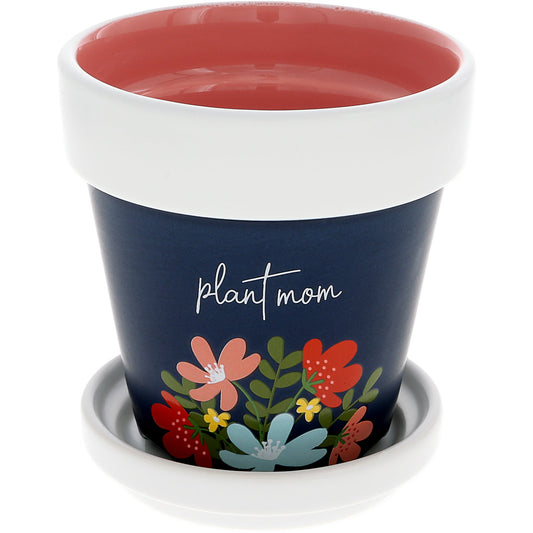 Plant Mom 4" Planter with Tray SKU: 42232