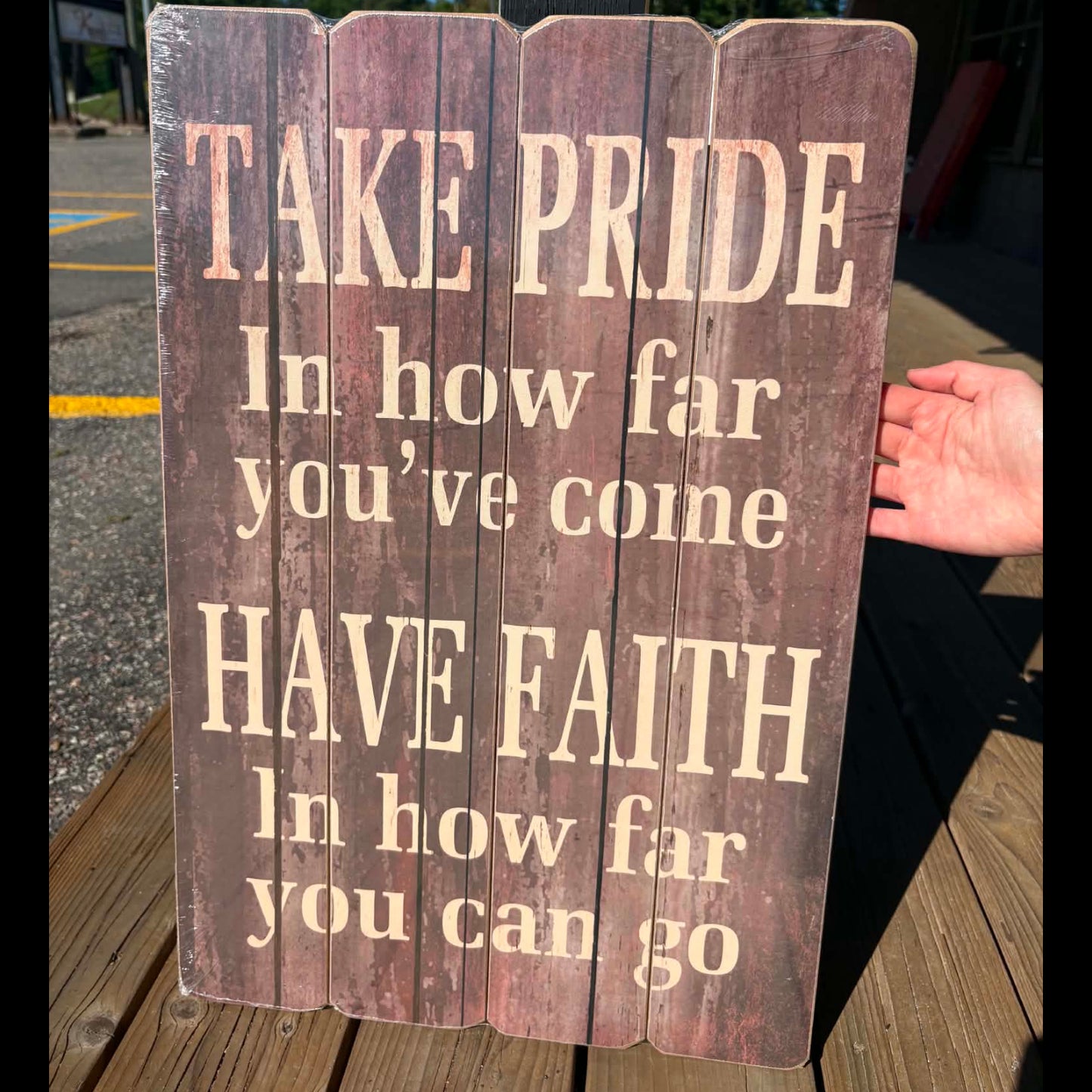 Take Pride - Wooden Sign