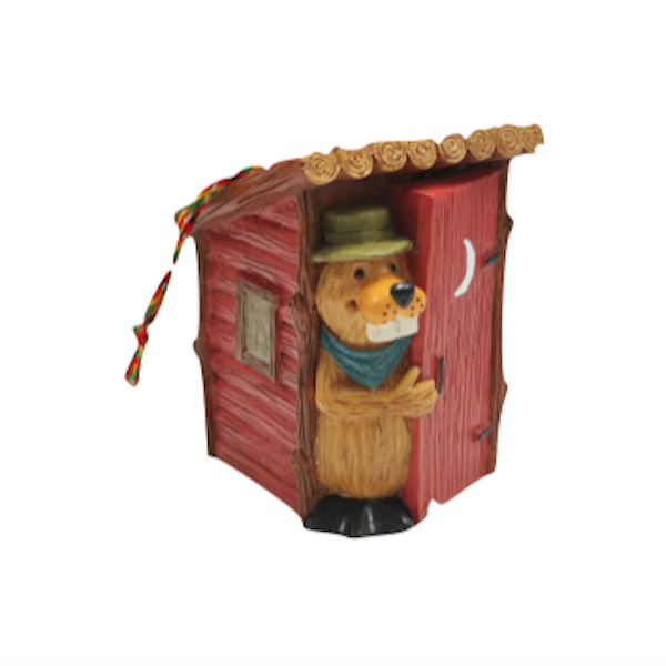 Buddy The Beaver Outhouse Ornament