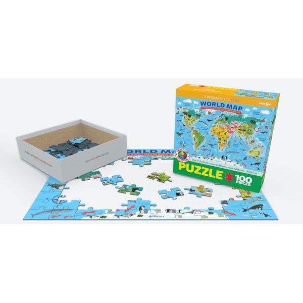Illustrated Map Of The World Puzzle