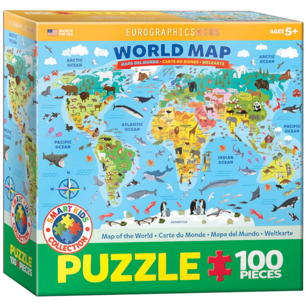 Illustrated Map Of The World Puzzle