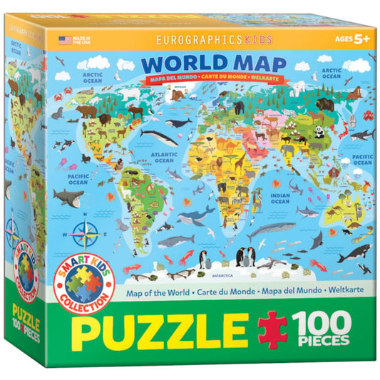 Illustrated Map Of The World Puzzle