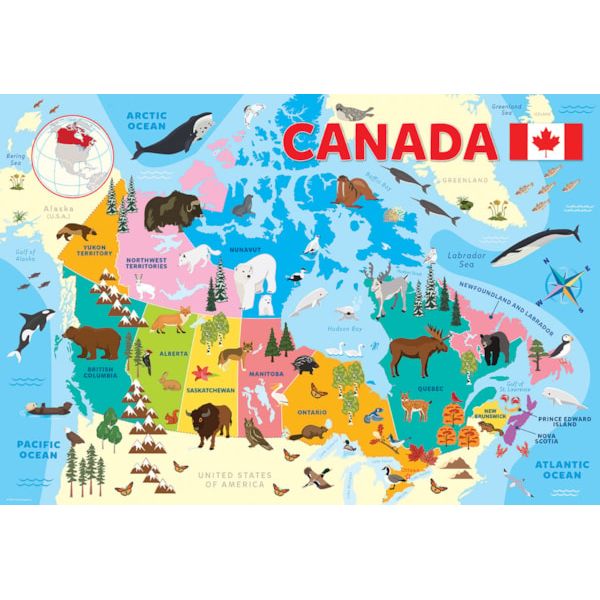 Illustrated Map Of Canada Puzzle