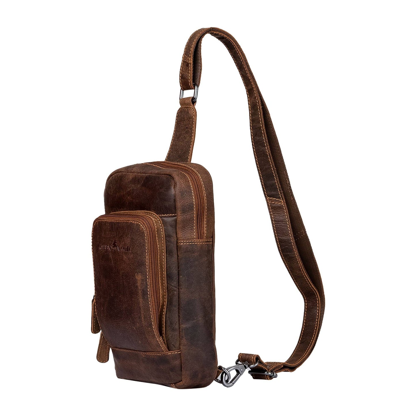 Leather Crossbody Bag Hamilton GW6806 black