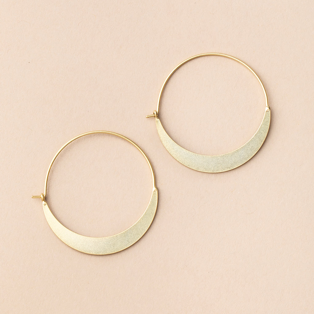 Refined Earring Collection - Crescent Hoop/Gold Vermei - ER002