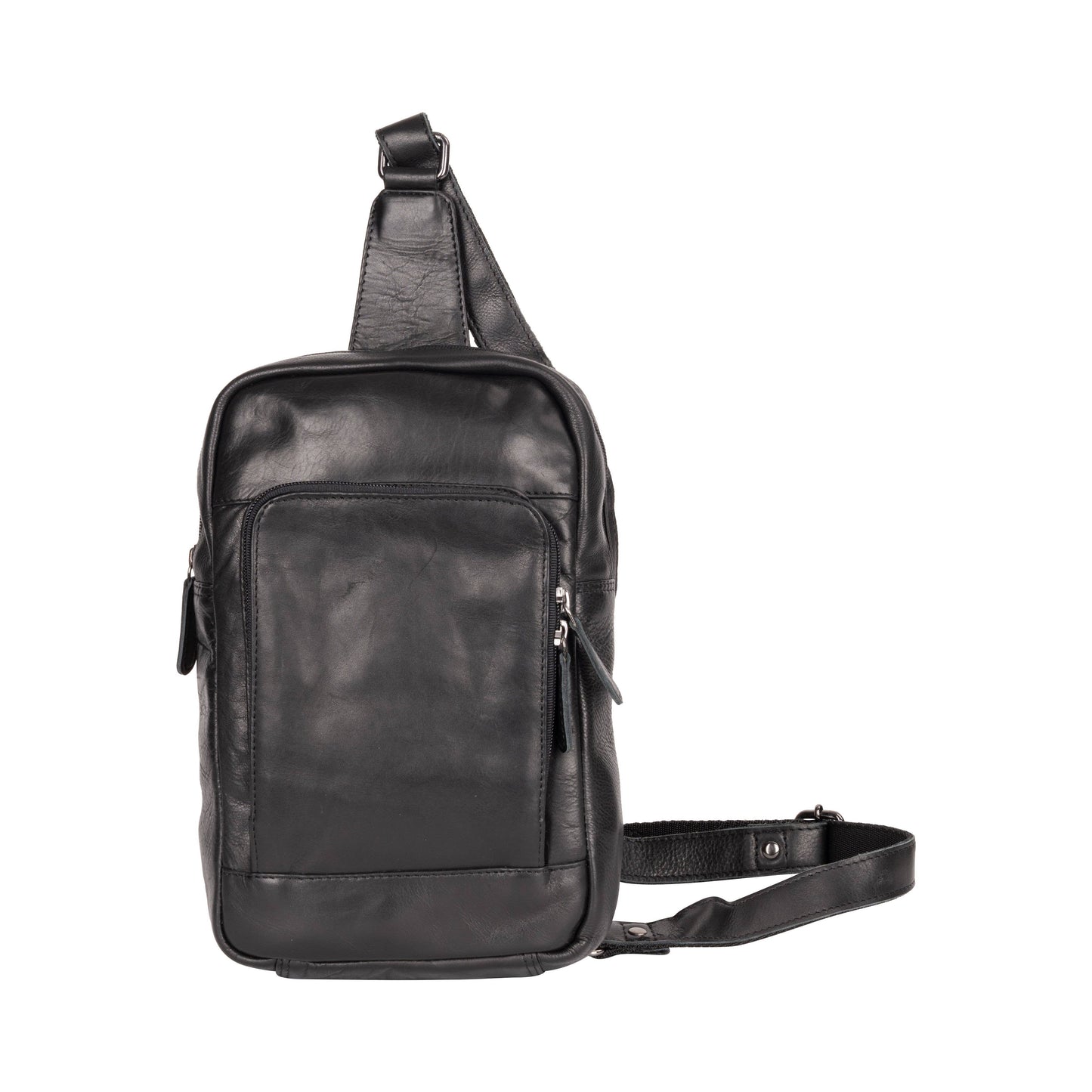 Leather Crossbody Bag Hamilton GW6806 black