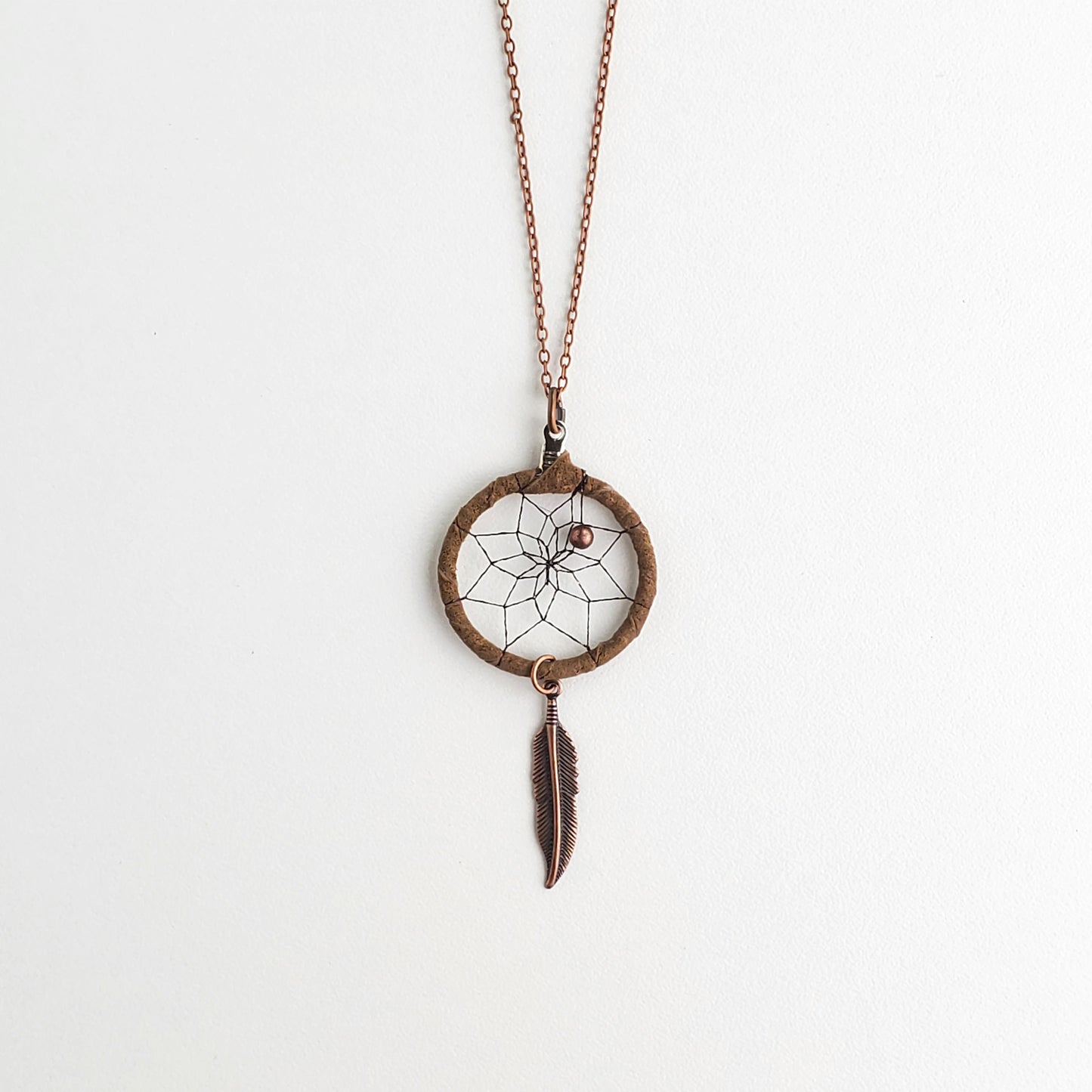 1" Brown Magical Dream Catcher Necklace DC6-P