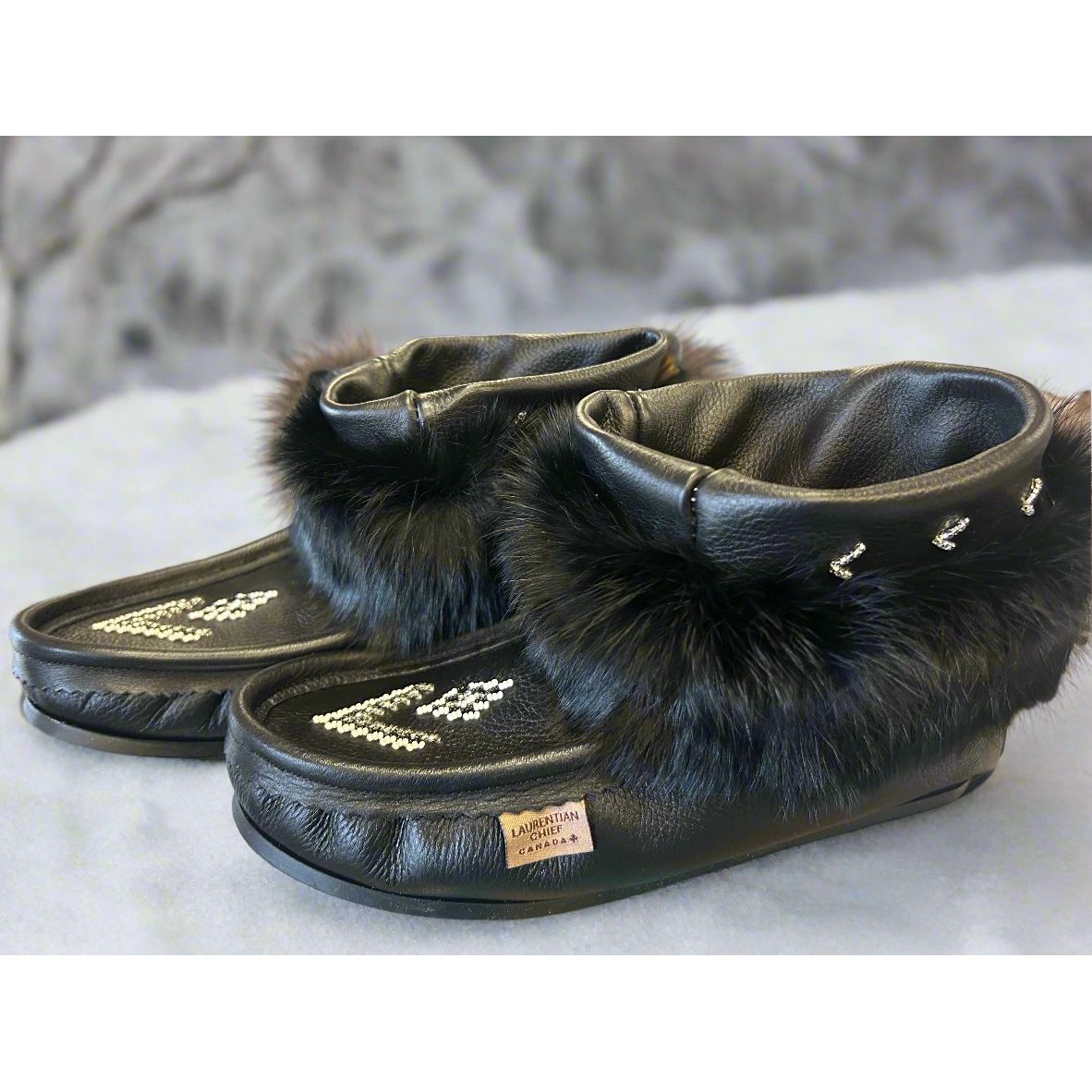 NUKA MUKLUK - BLACK LEATHER