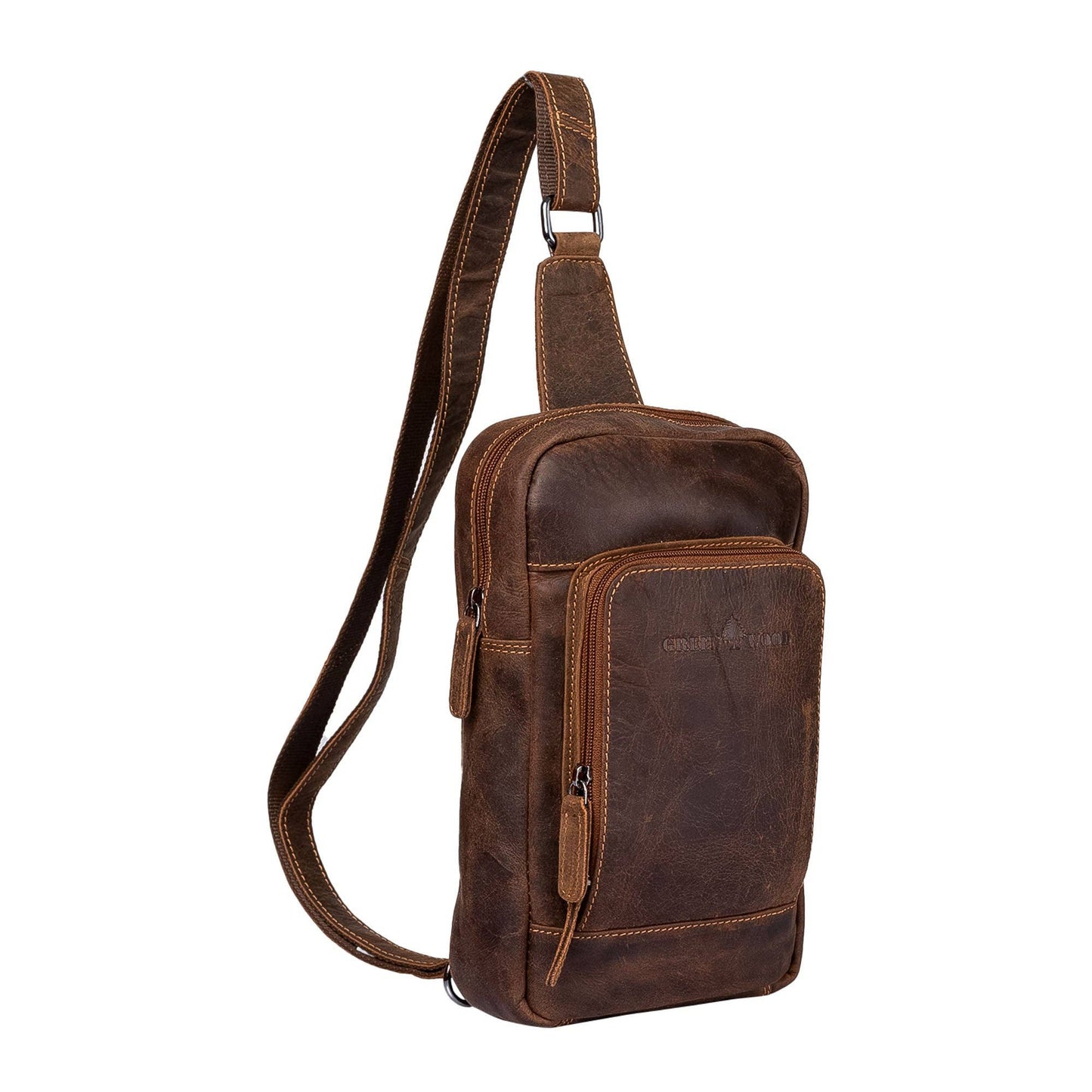 Leather Crossbody Bag Hamilton GW6806 black