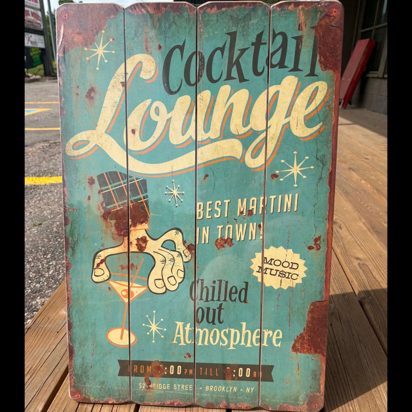 Cocktail Lounge - Wooden Sign