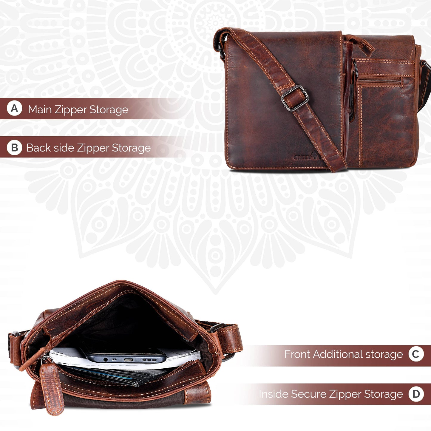 Leather Shoulder Bag LunaGW191048
