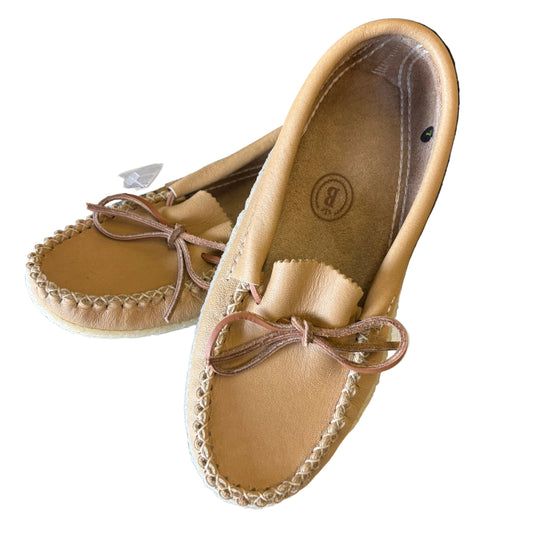 Ladies Moccasin B0489F Saddle Tan
