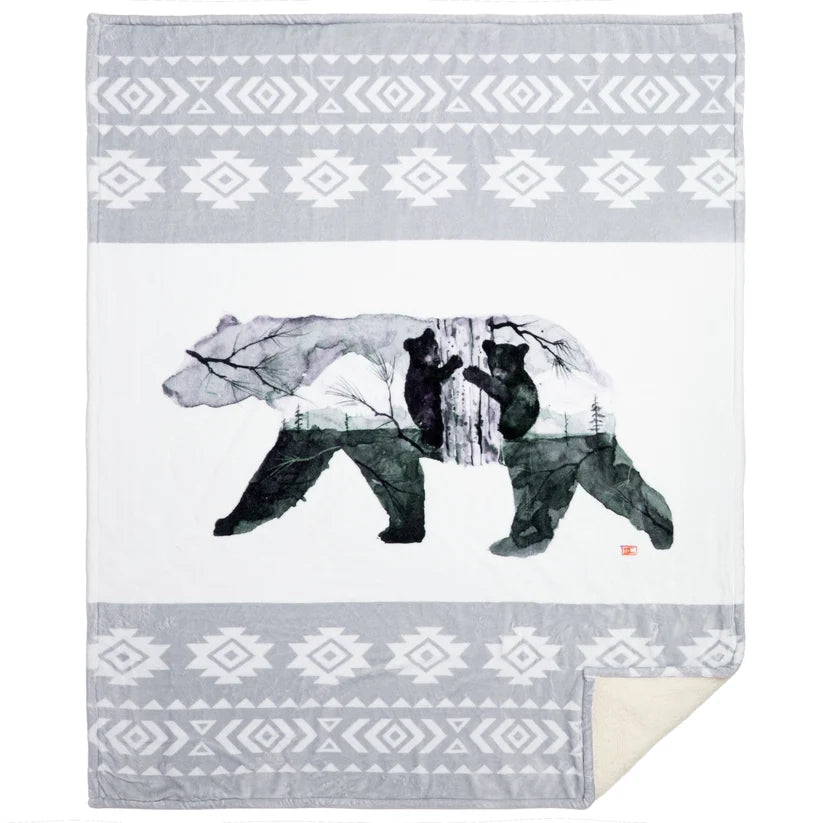 Mama Bear and Cubs Throw
